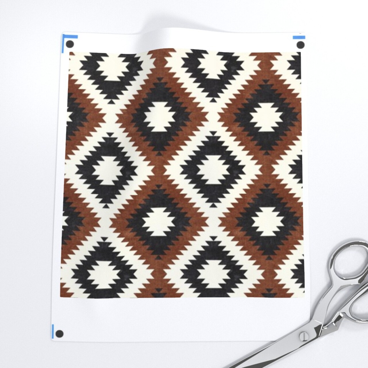 Tribal Brown Black White Neutral Home Decor Rust Southwest Boho Aztec Custom Removable Wallpaper by Spoonflower Peel & Stick Wallpaper 2FT Wide